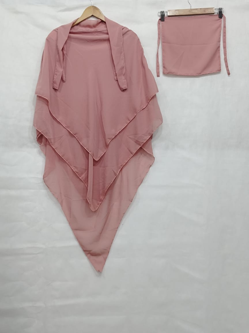 3 Layer Khimar With Nikab