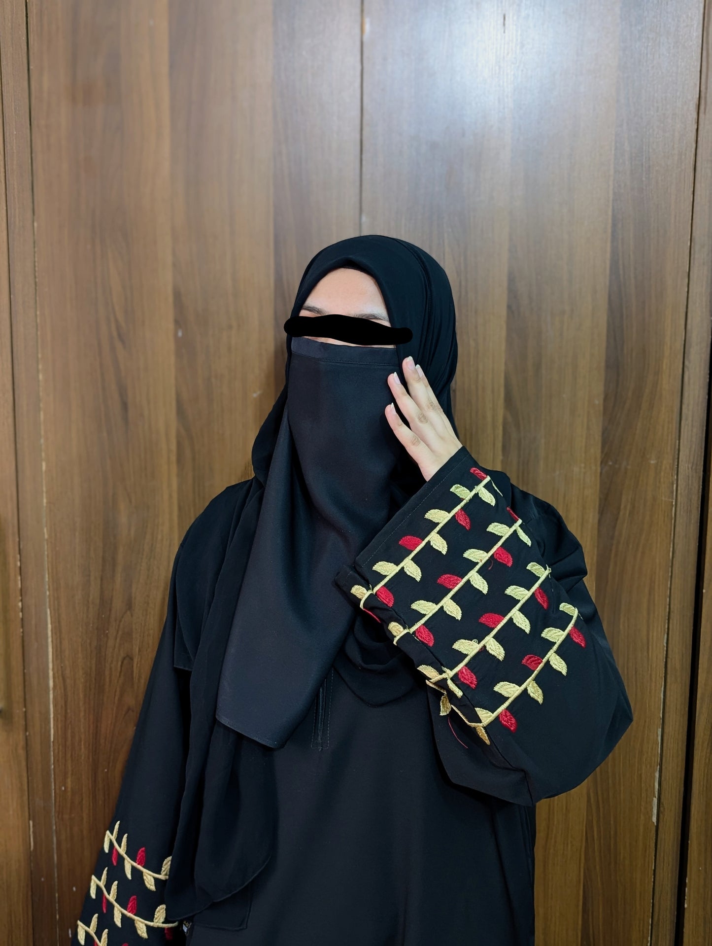 Sleeves Embroidered Abaya
