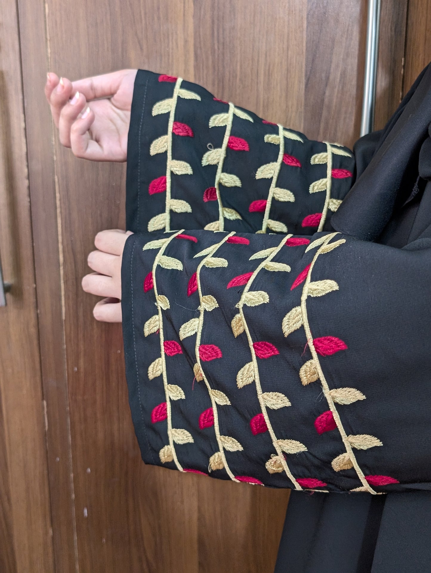 Sleeves Embroidered Abaya