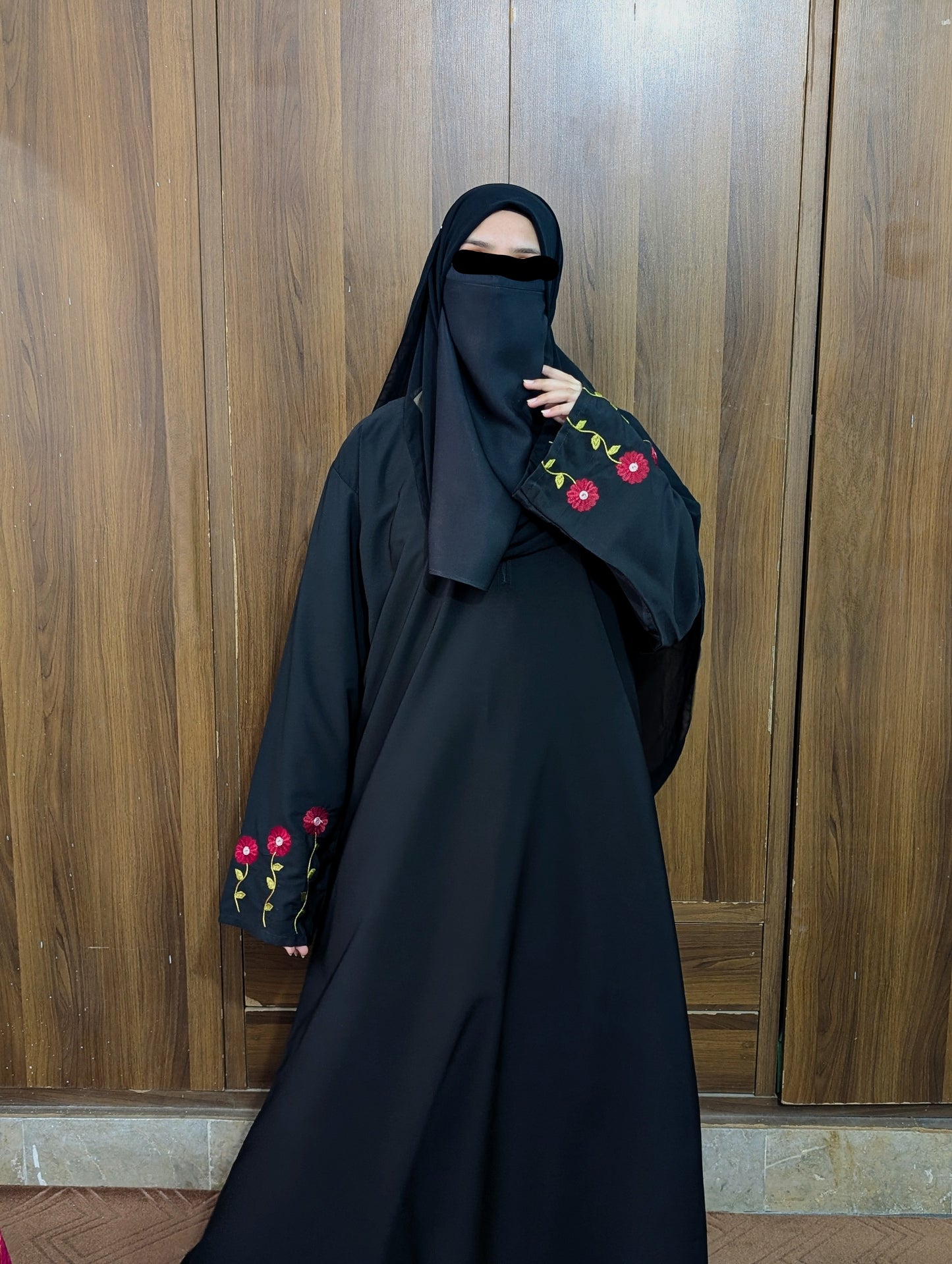 Sleeves Embroidered Abaya