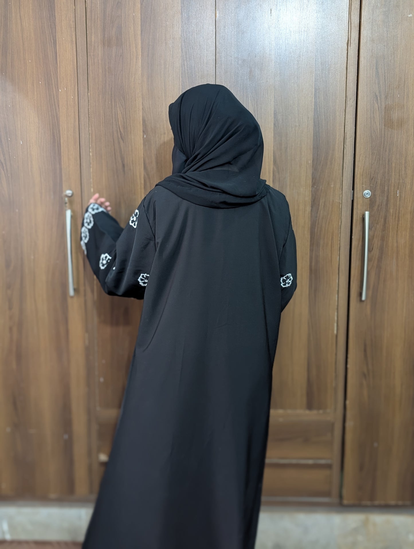 Sleeves Embroidered Abaya