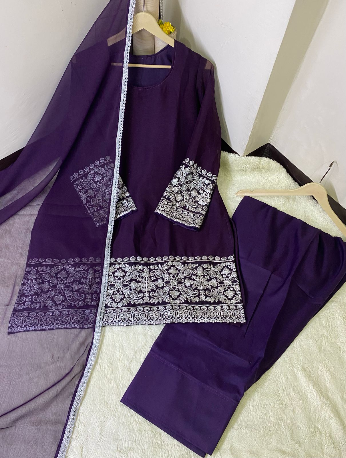 Chiffon Farshi Shalwar