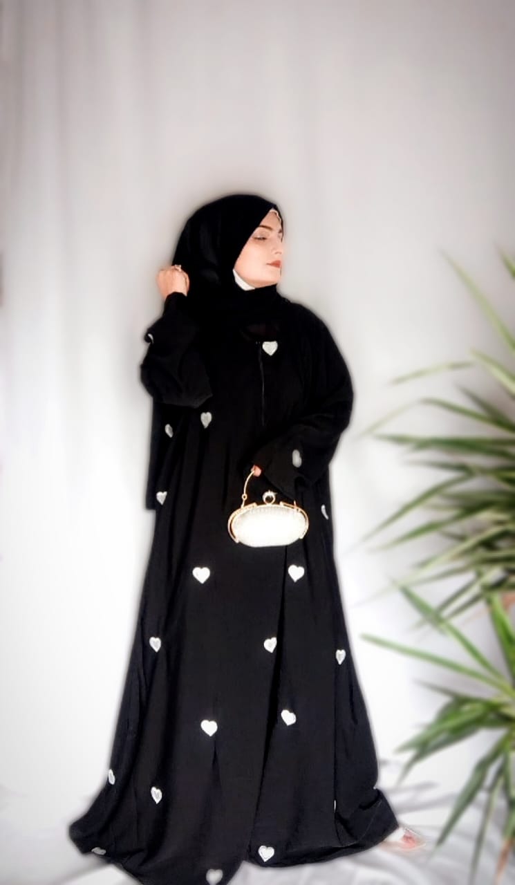 Heart Full Embroidered Abaya
