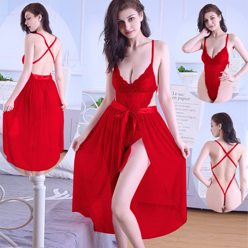 Short Net Nighty Set