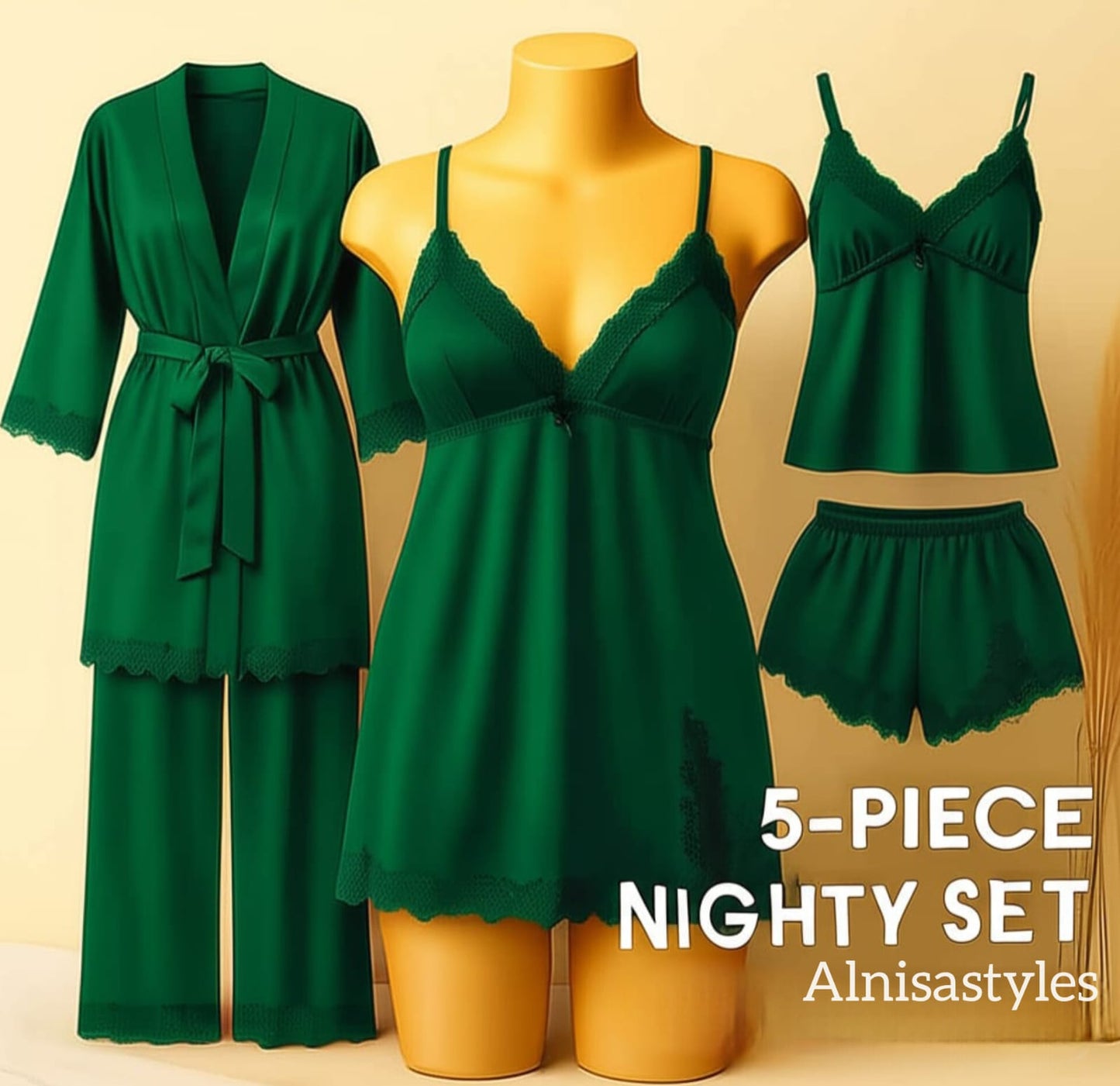 5-Piece Bridal Nighty Set
