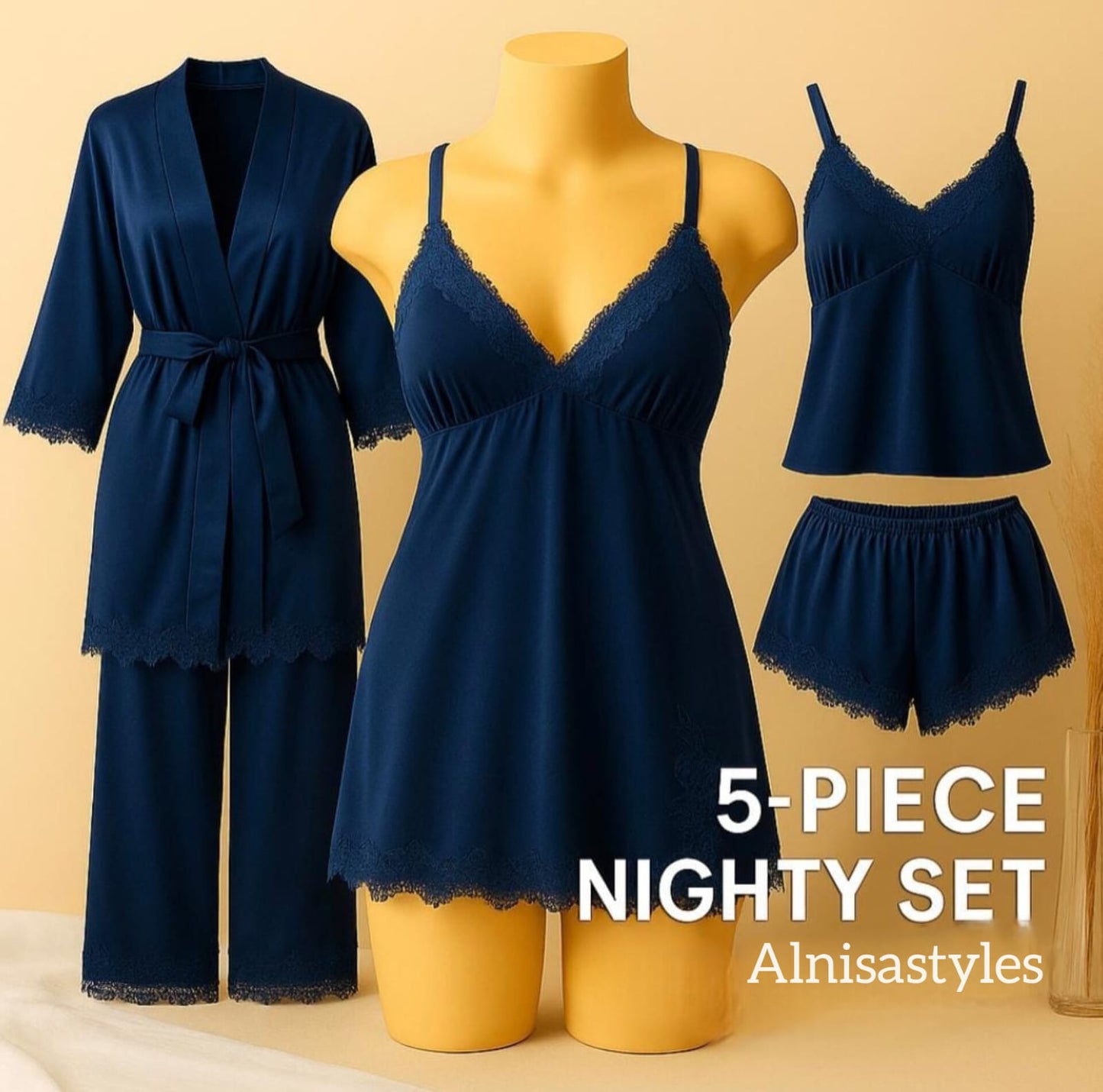 5-Piece Bridal Nighty Set