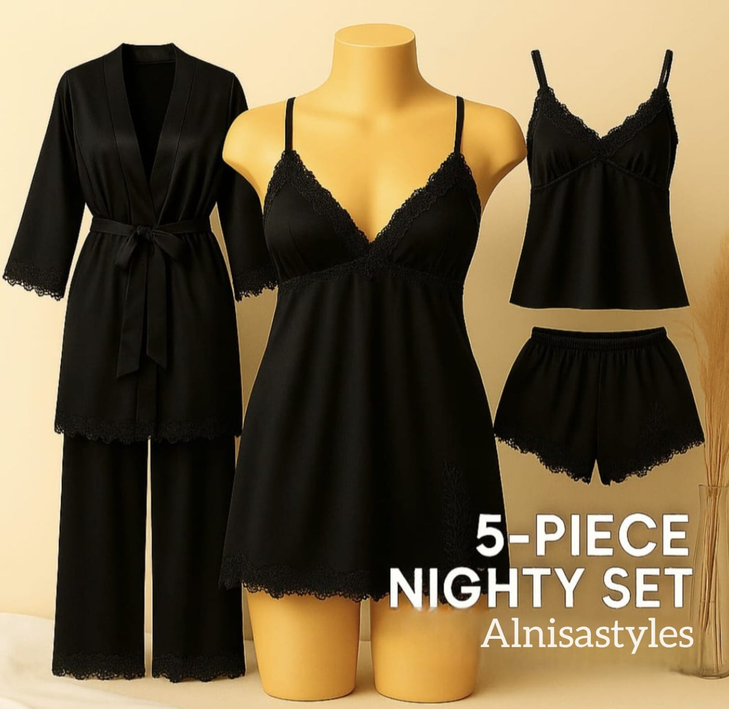 5-Piece Bridal Nighty Set