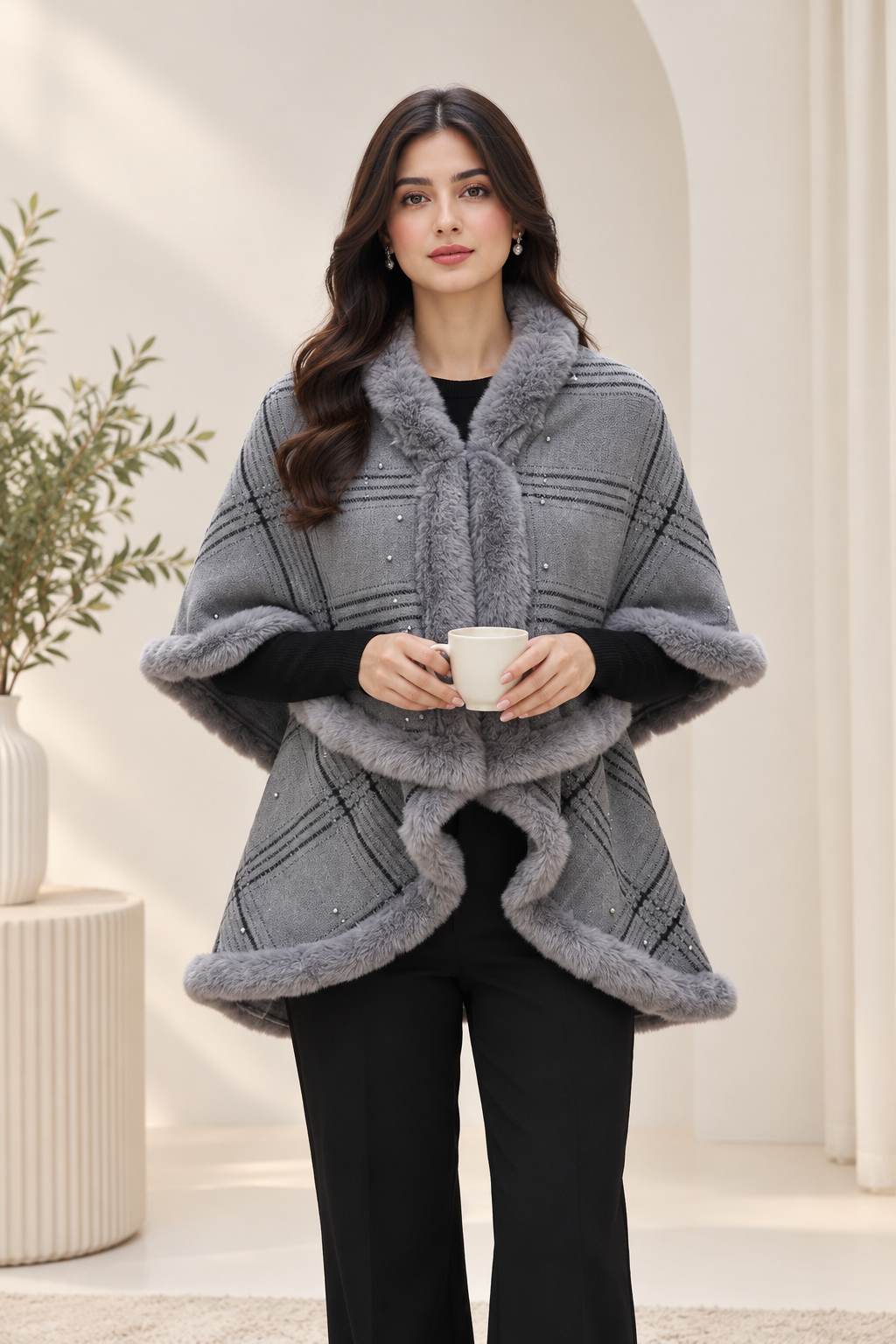 Double Cape Shawl 02