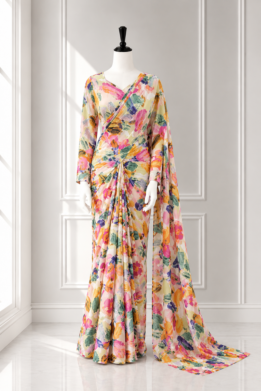 Elegant 2 in 1 Frock Saree