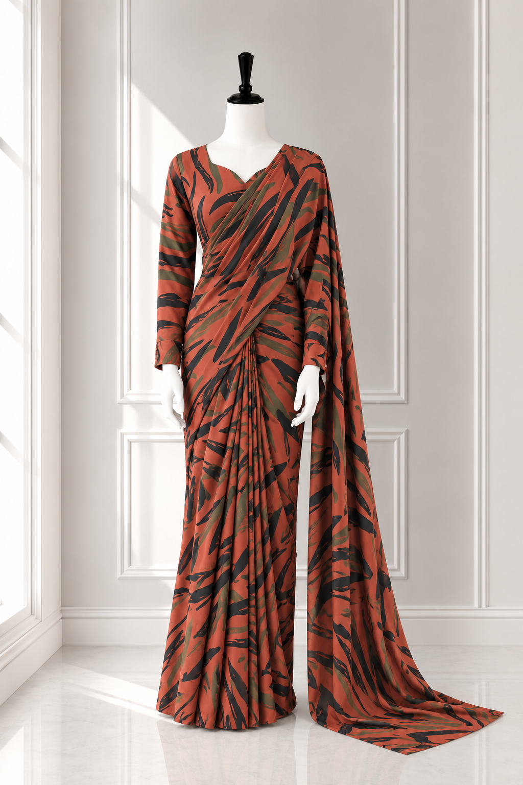 Elegant 2 in 1 Frock Saree