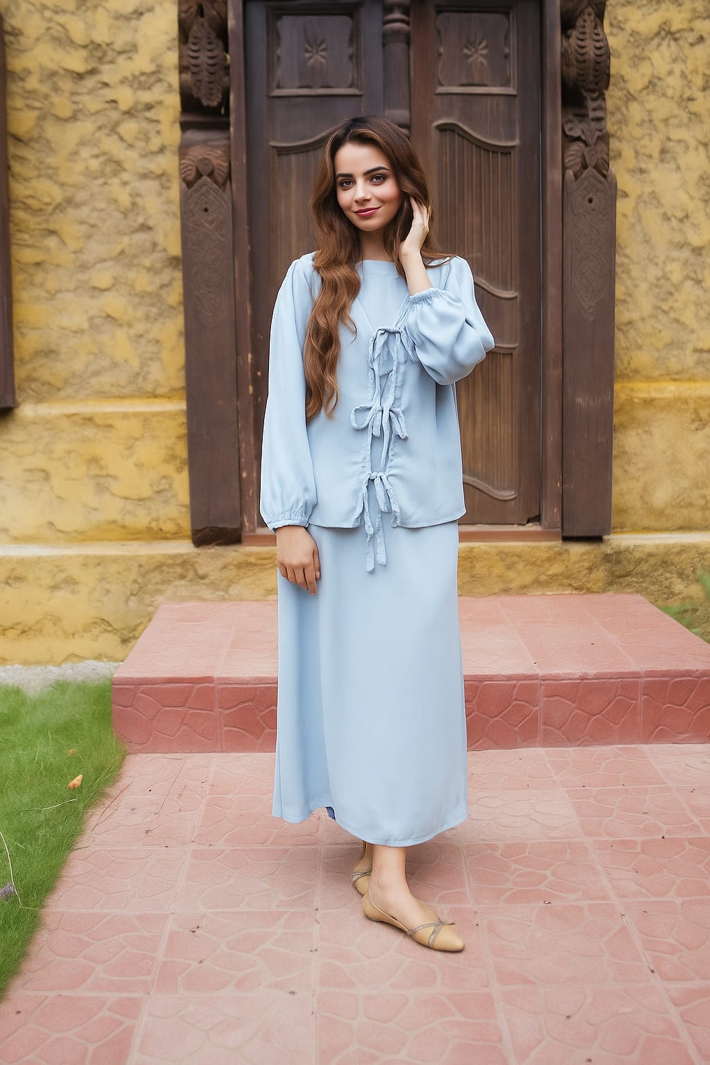Ribbon Gown Maxi