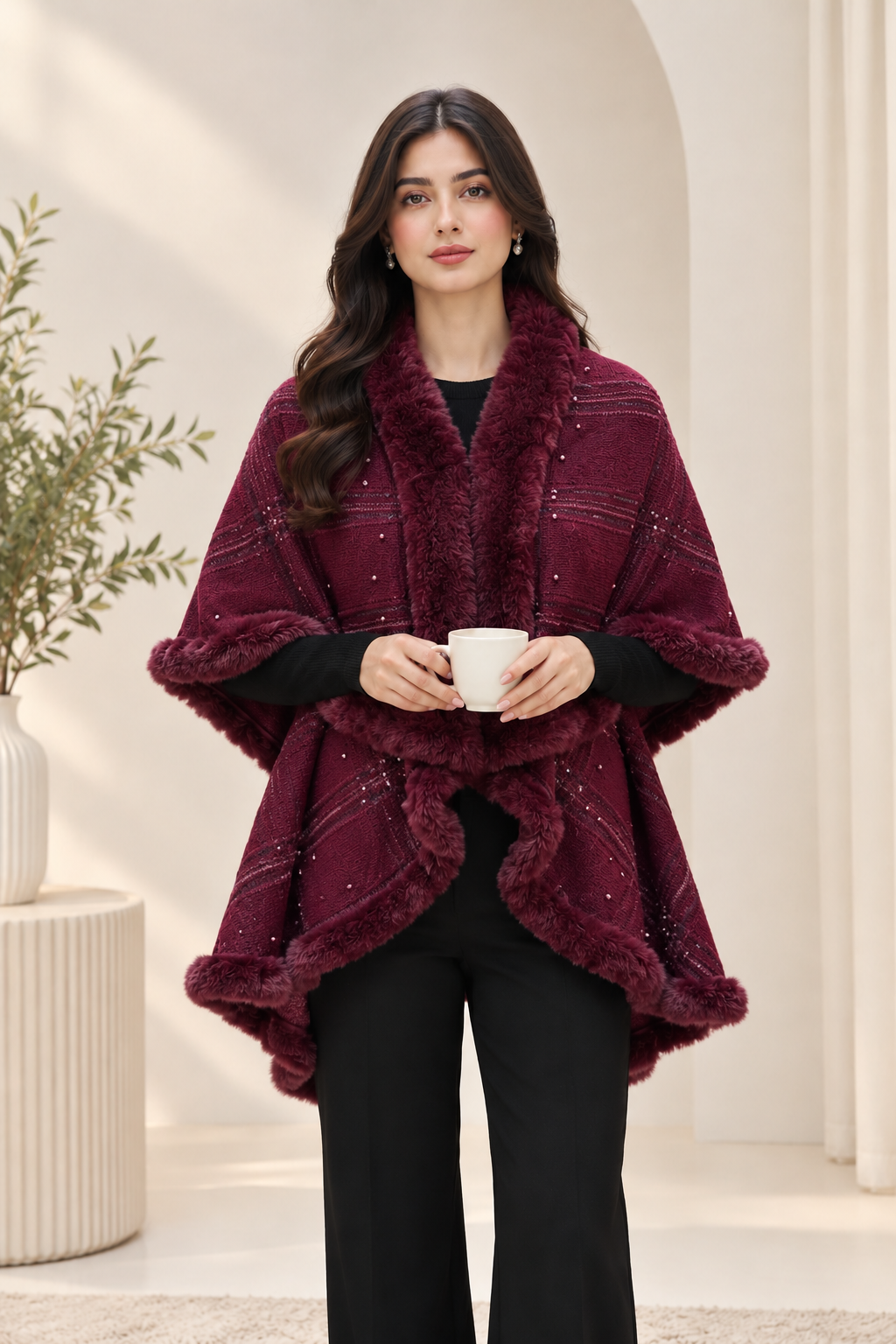 Double Cape Shawl 02