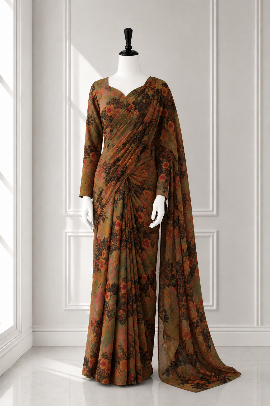 Elegant 2 in 1 Frock Saree