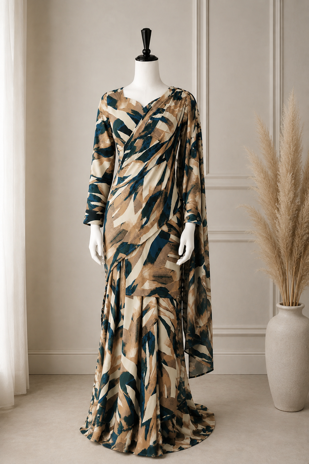 Elegant 2 in 1 Frock Saree