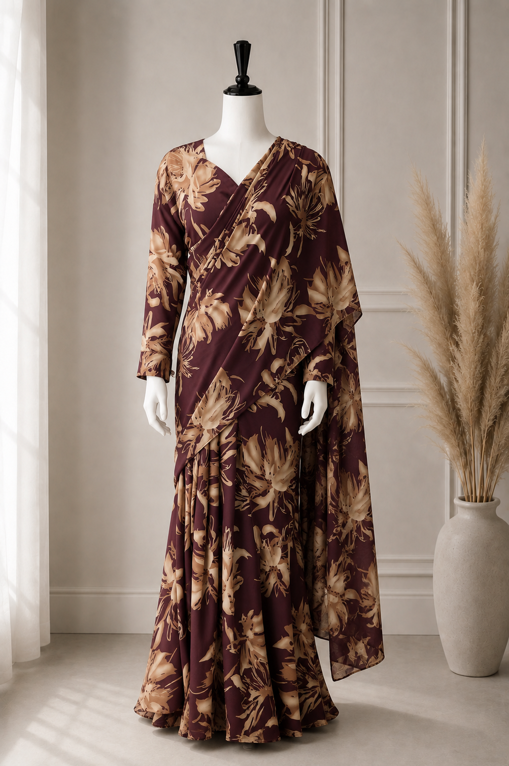 Elegant 2 in 1 Frock Saree
