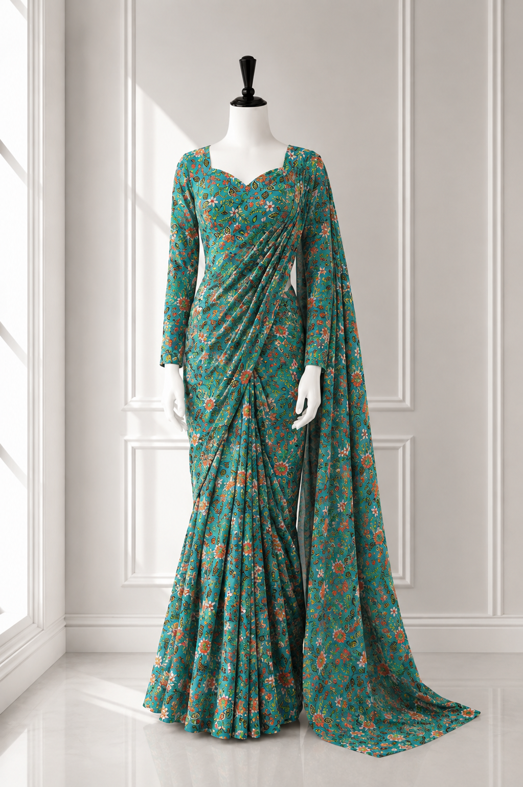 Elegant 2 in 1 Frock Saree