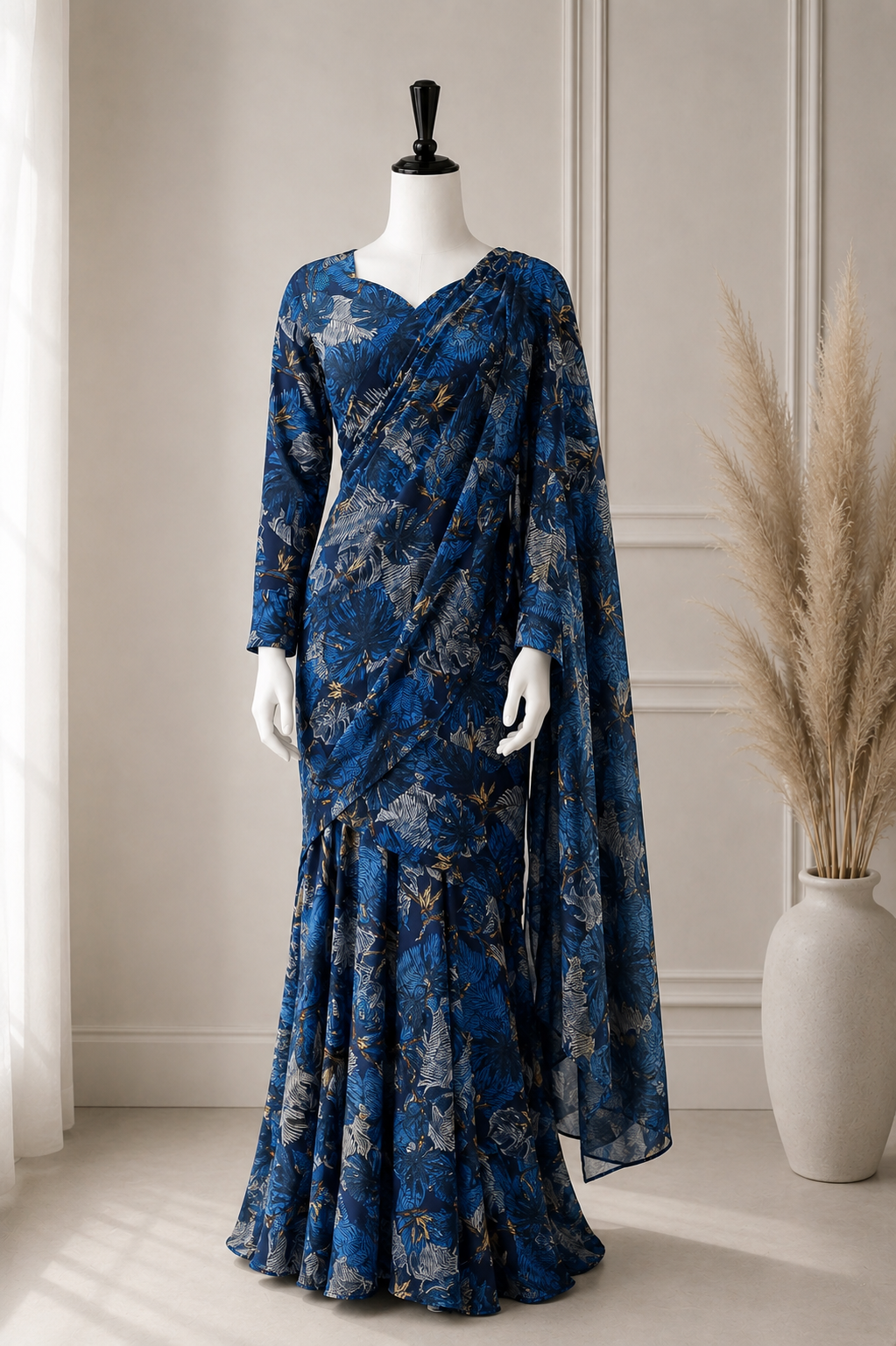 Elegant 2 in 1 Frock Saree