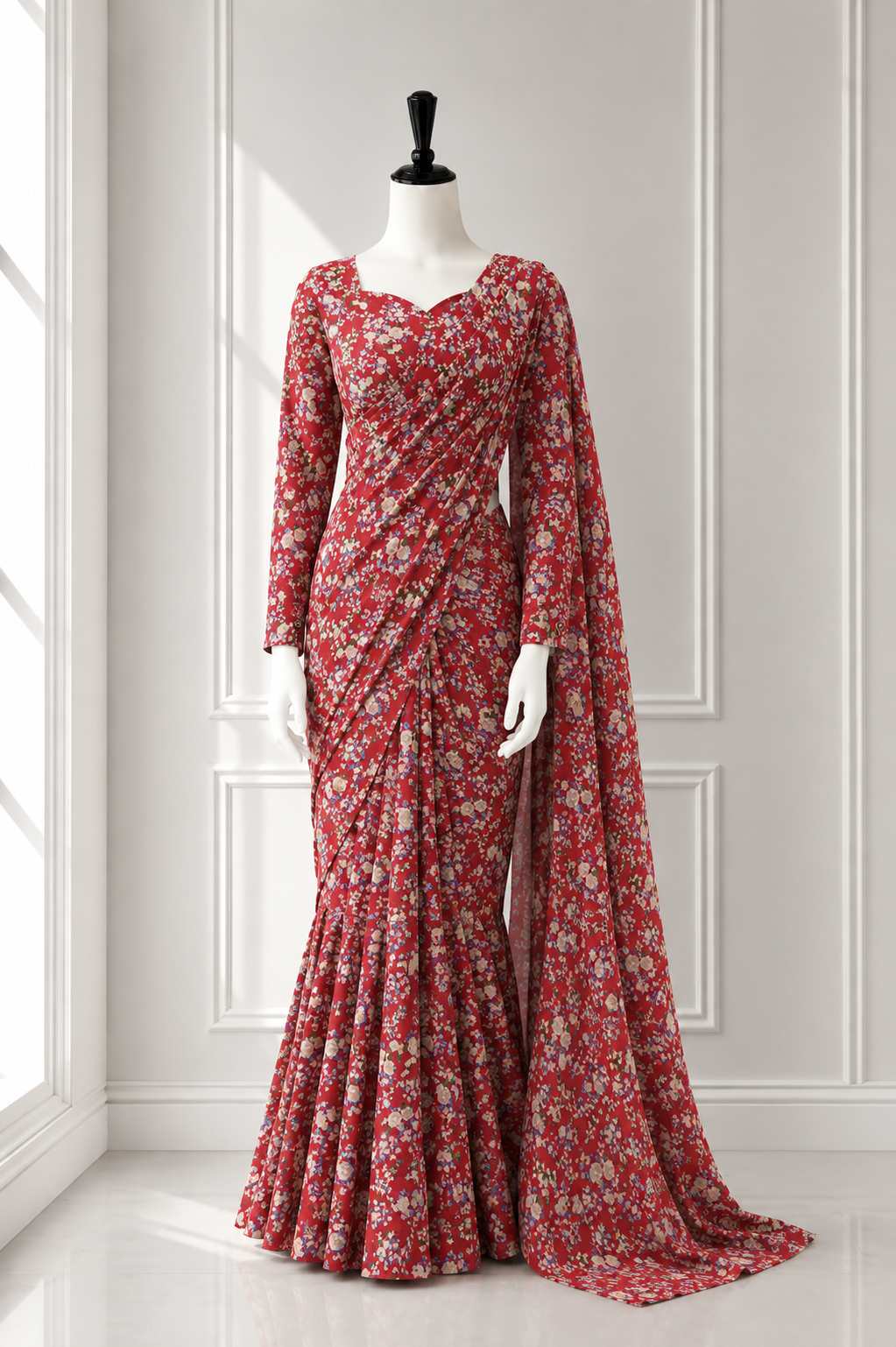 Elegant 2 in 1 Frock Saree