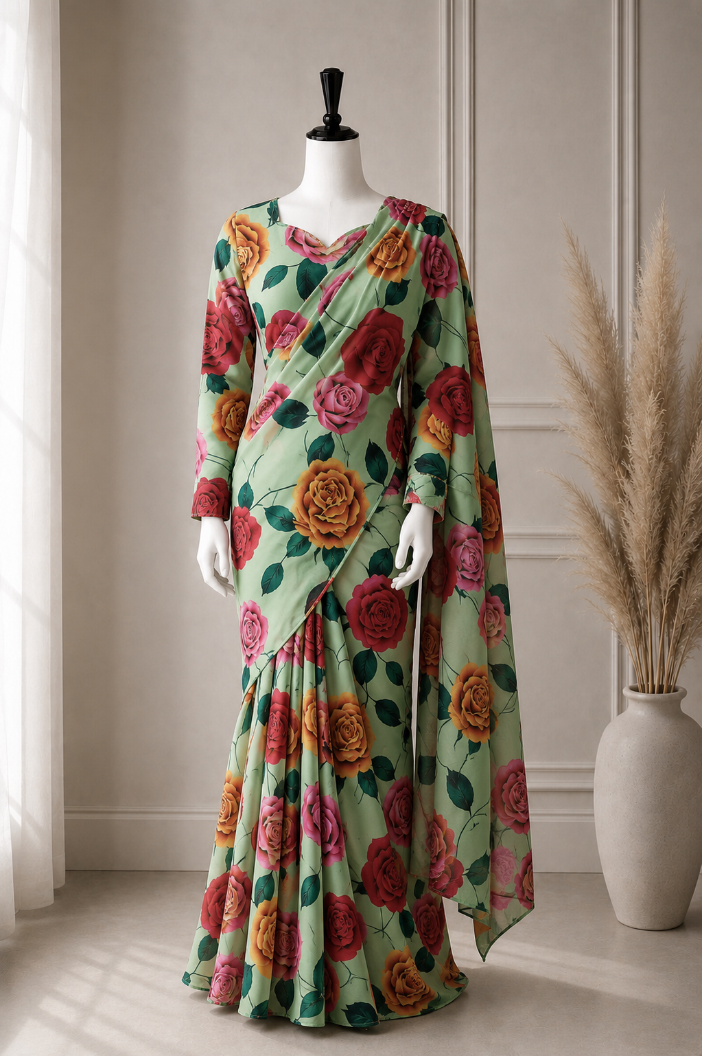 Elegant 2 in 1 Frock Saree
