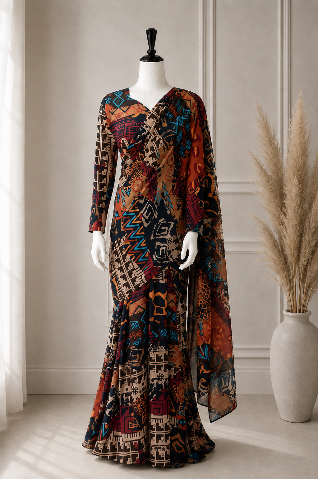 Elegant 2 in 1 Frock Saree