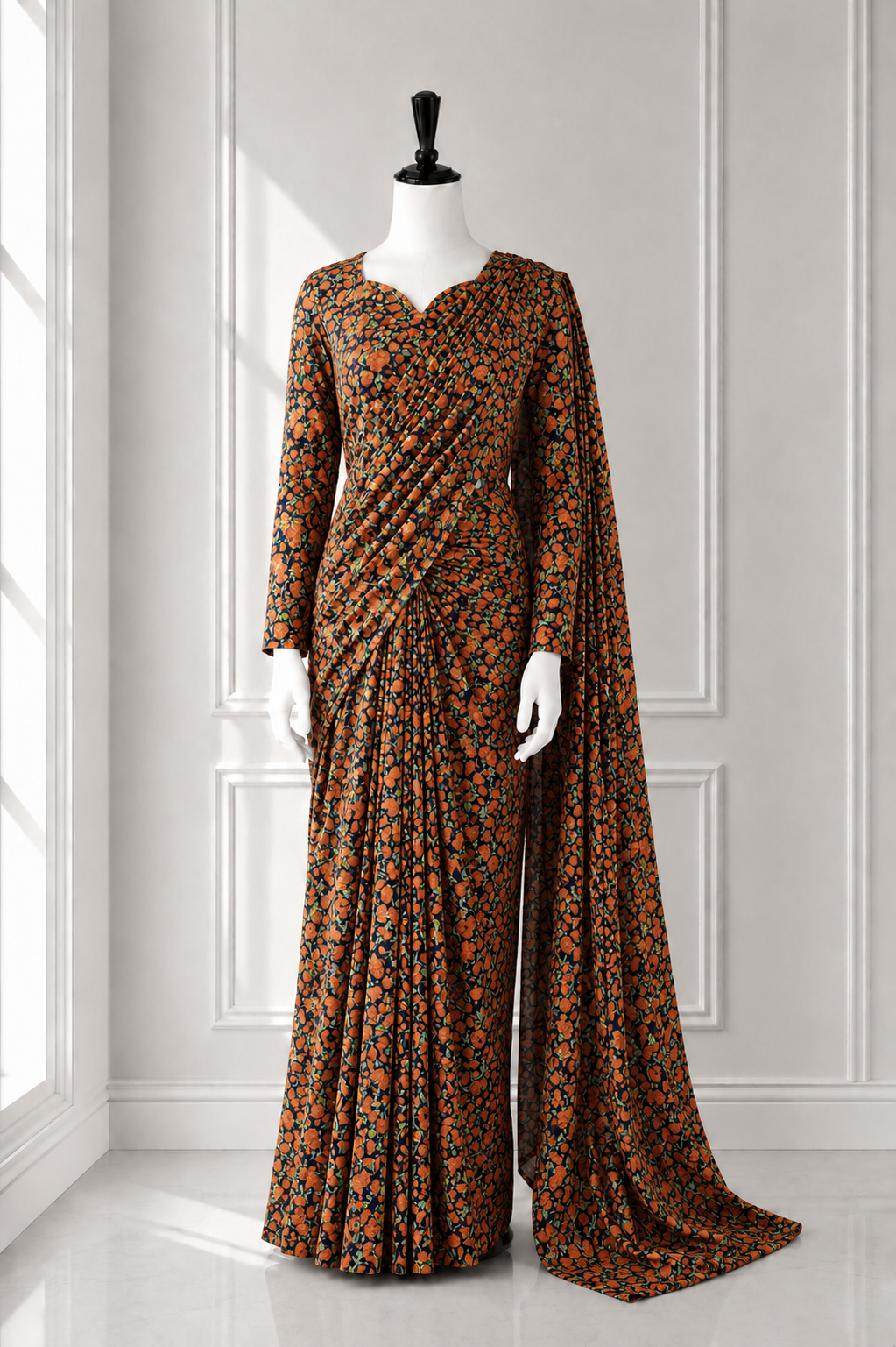 Elegant 2 in 1 Frock Saree