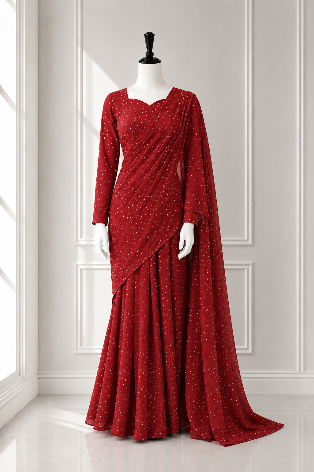 Elegant 2 in 1 Frock Saree