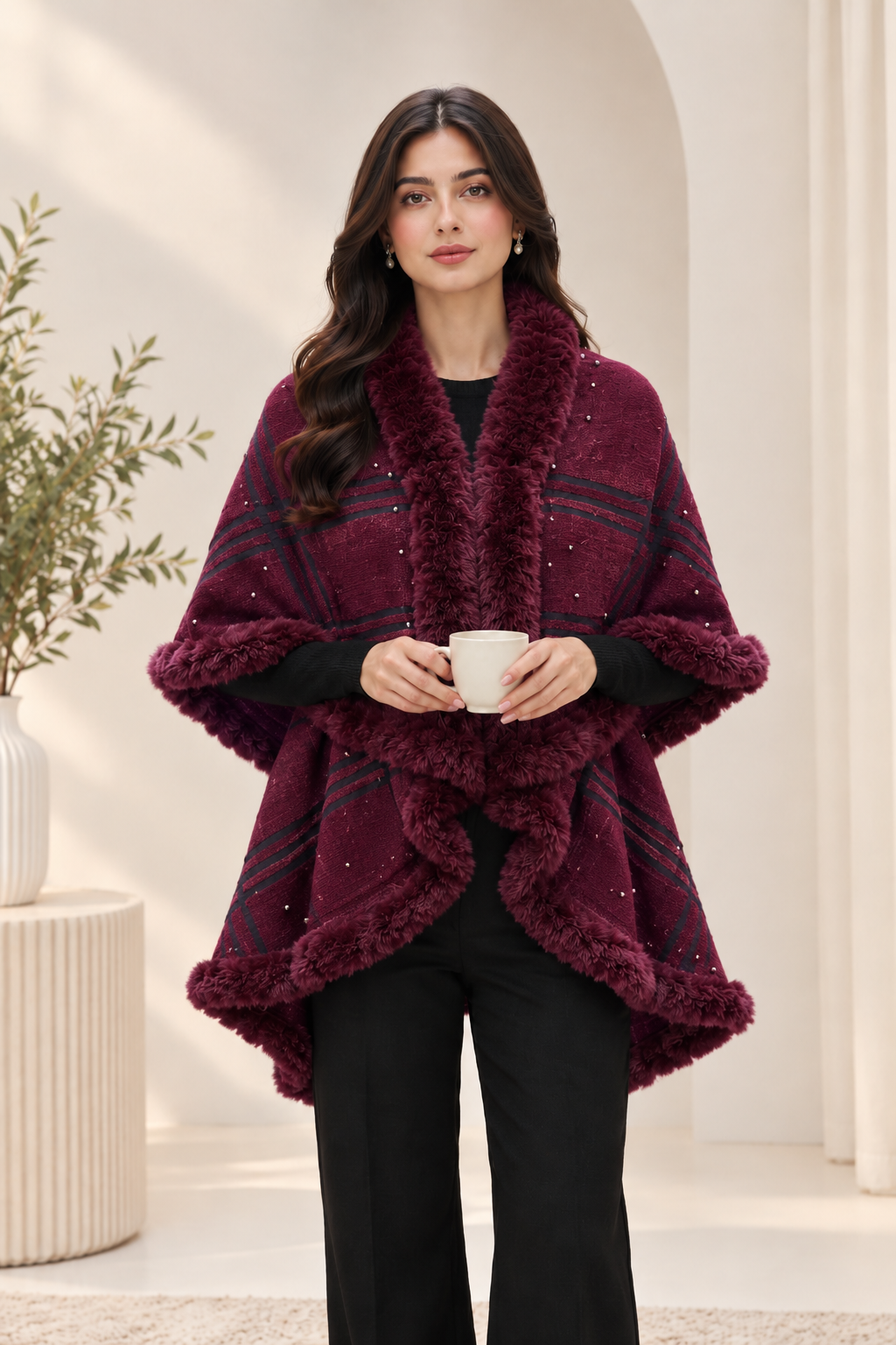Double Cape Shawl 01