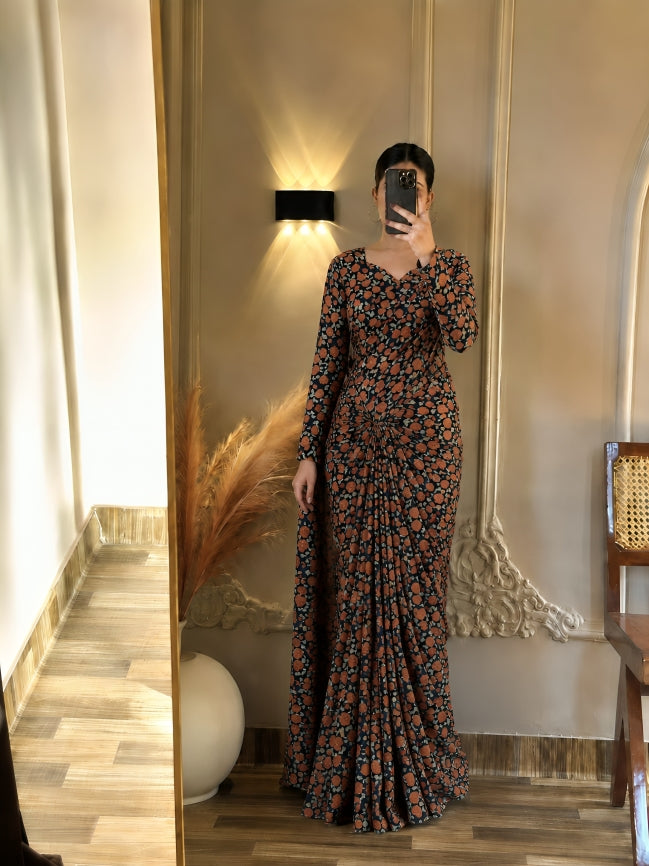 Elegant 2 in 1 Frock Saree