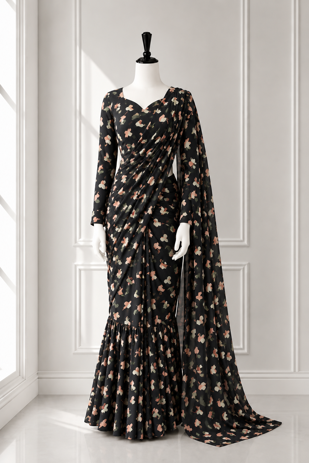 Elegant 2 in 1 Frock Saree