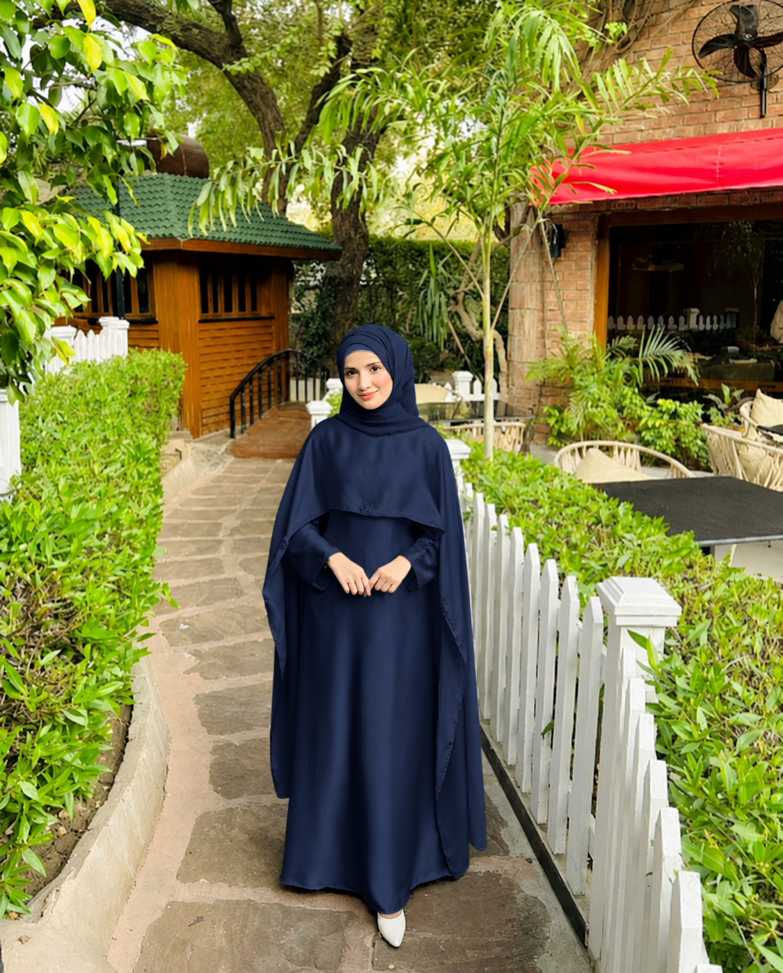 Silk Modest Flora with scarf