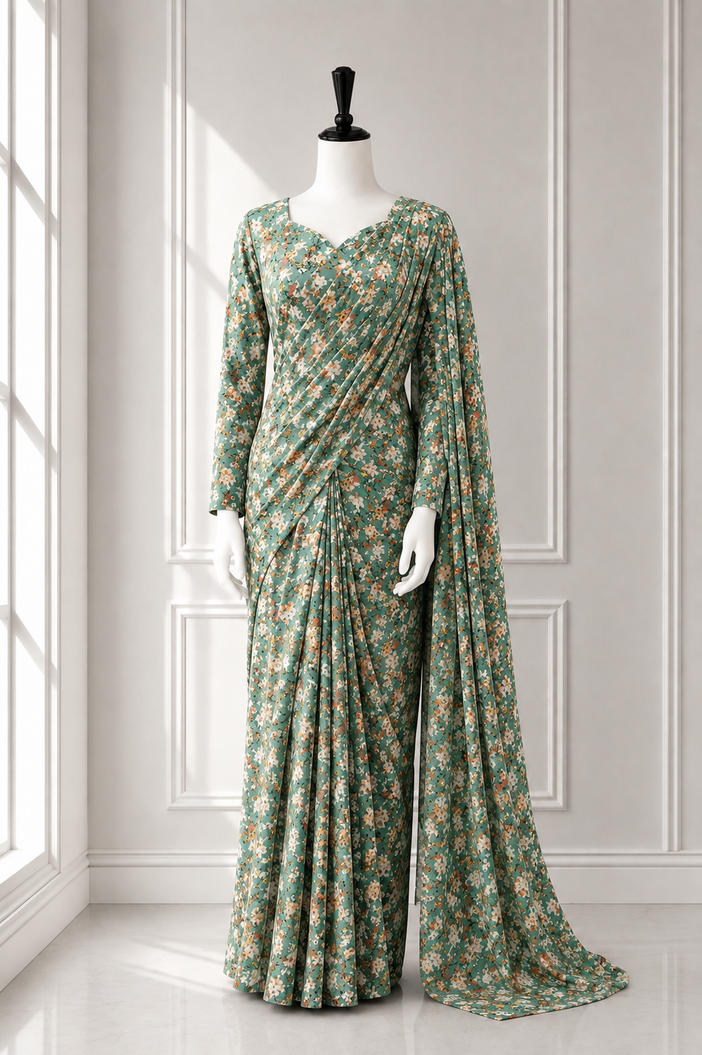 Elegant 2 in 1 Frock Saree