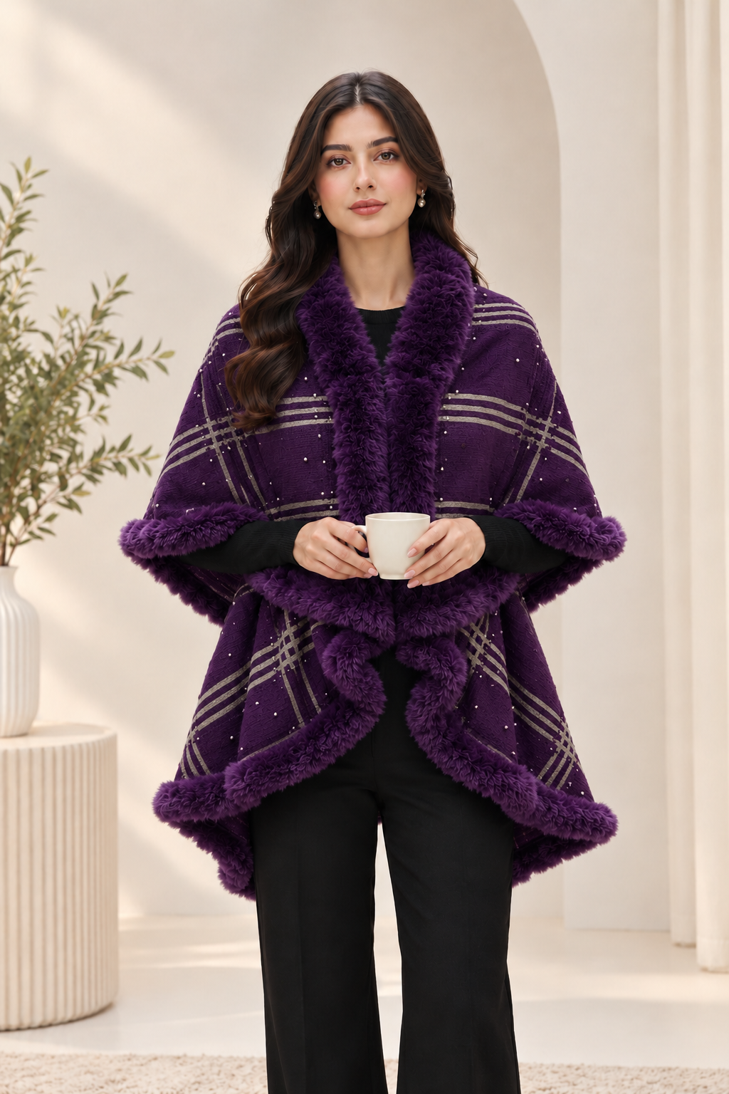 Double Cape Shawl 01