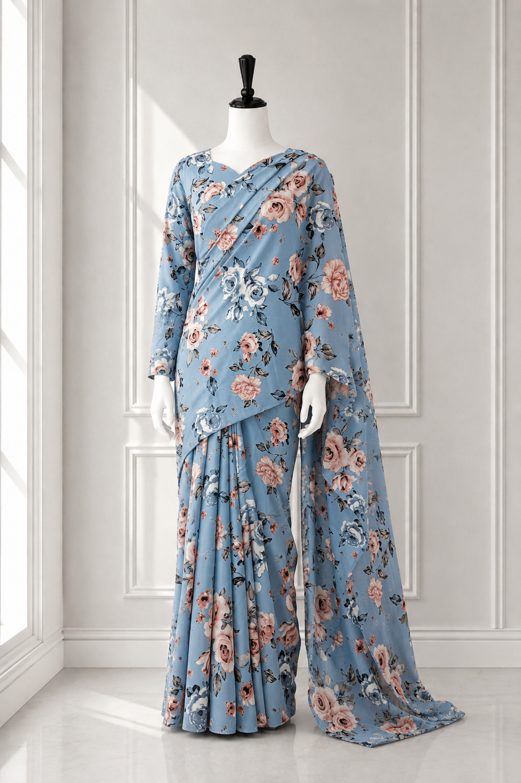 Elegant 2 in 1 Frock Saree
