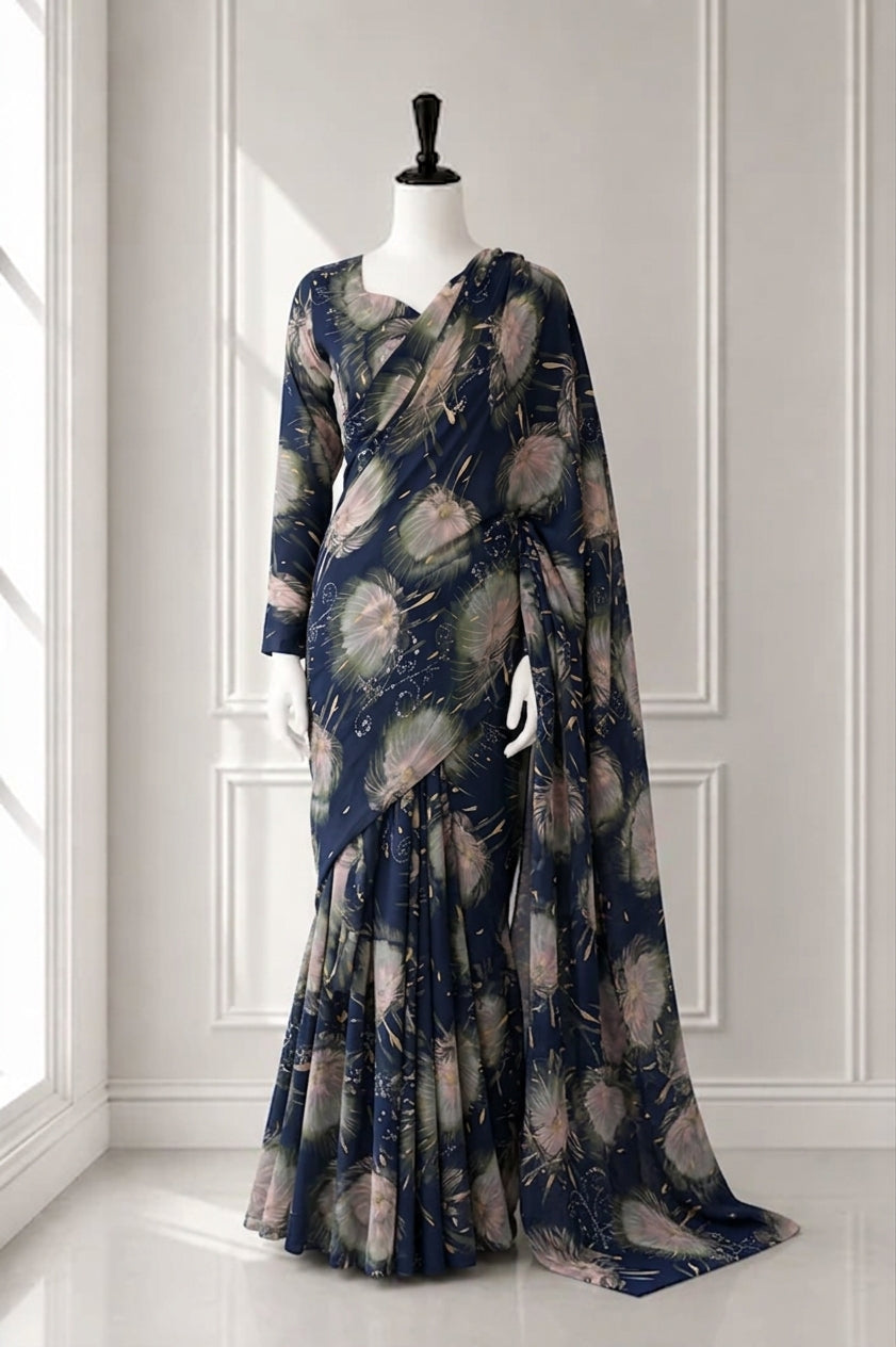 Elegant 2 in 1 Frock Saree