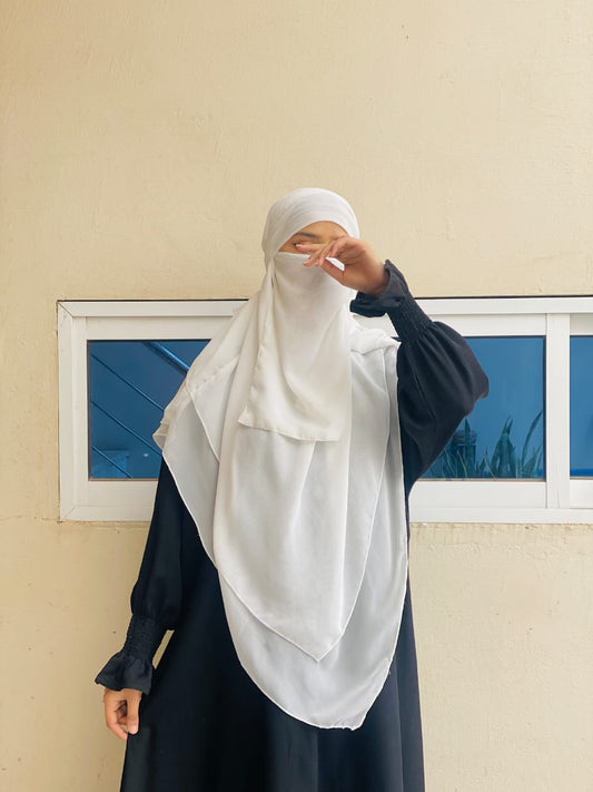 3 Layer Khimar With Nikab