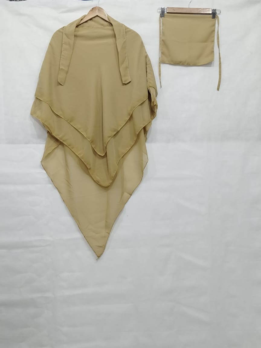 3 Layer Khimar With Nikab