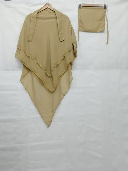 3 Layer Khimar With Nikab
