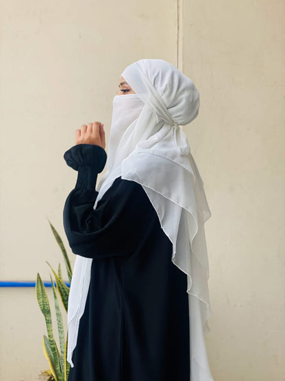 3 Layer Khimar With Nikab
