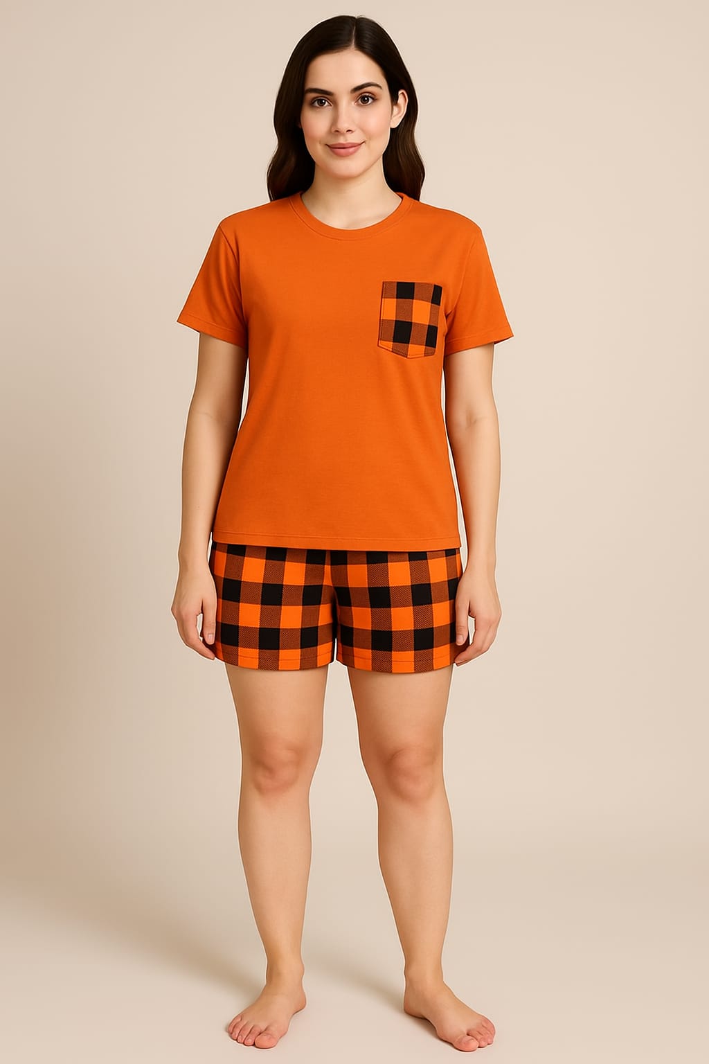 Short Night Suit 2 Piece - Cotton Jersey