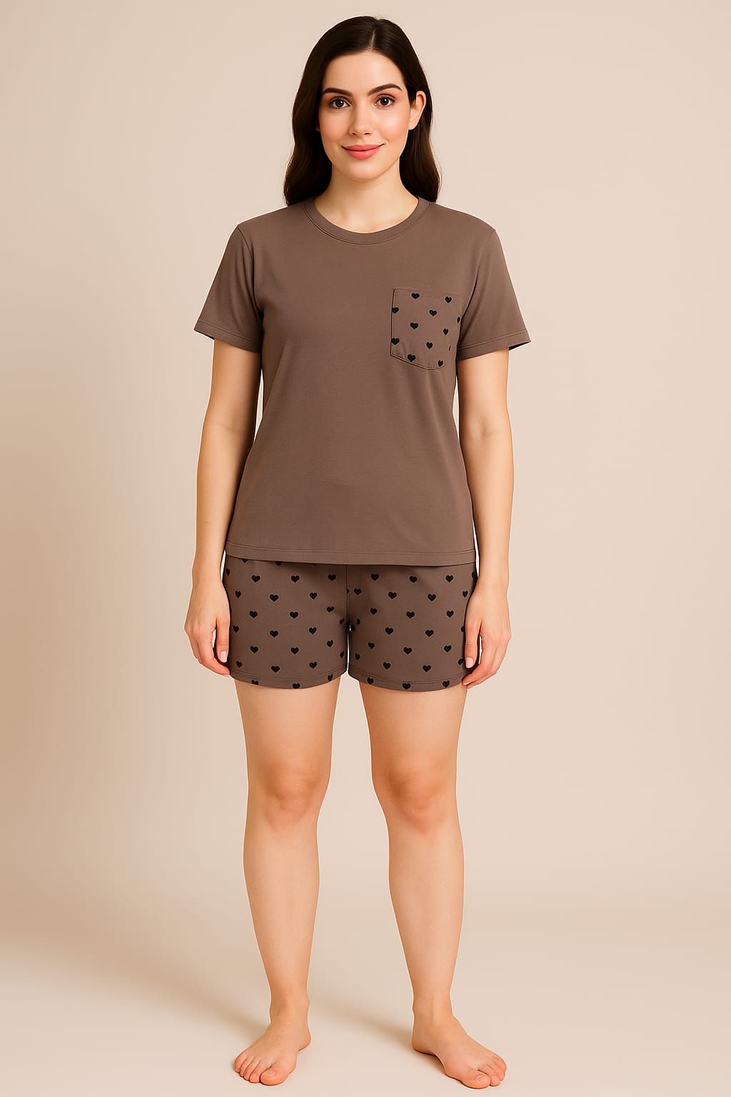 Short Night Suit 2 Piece - Cotton Jersey