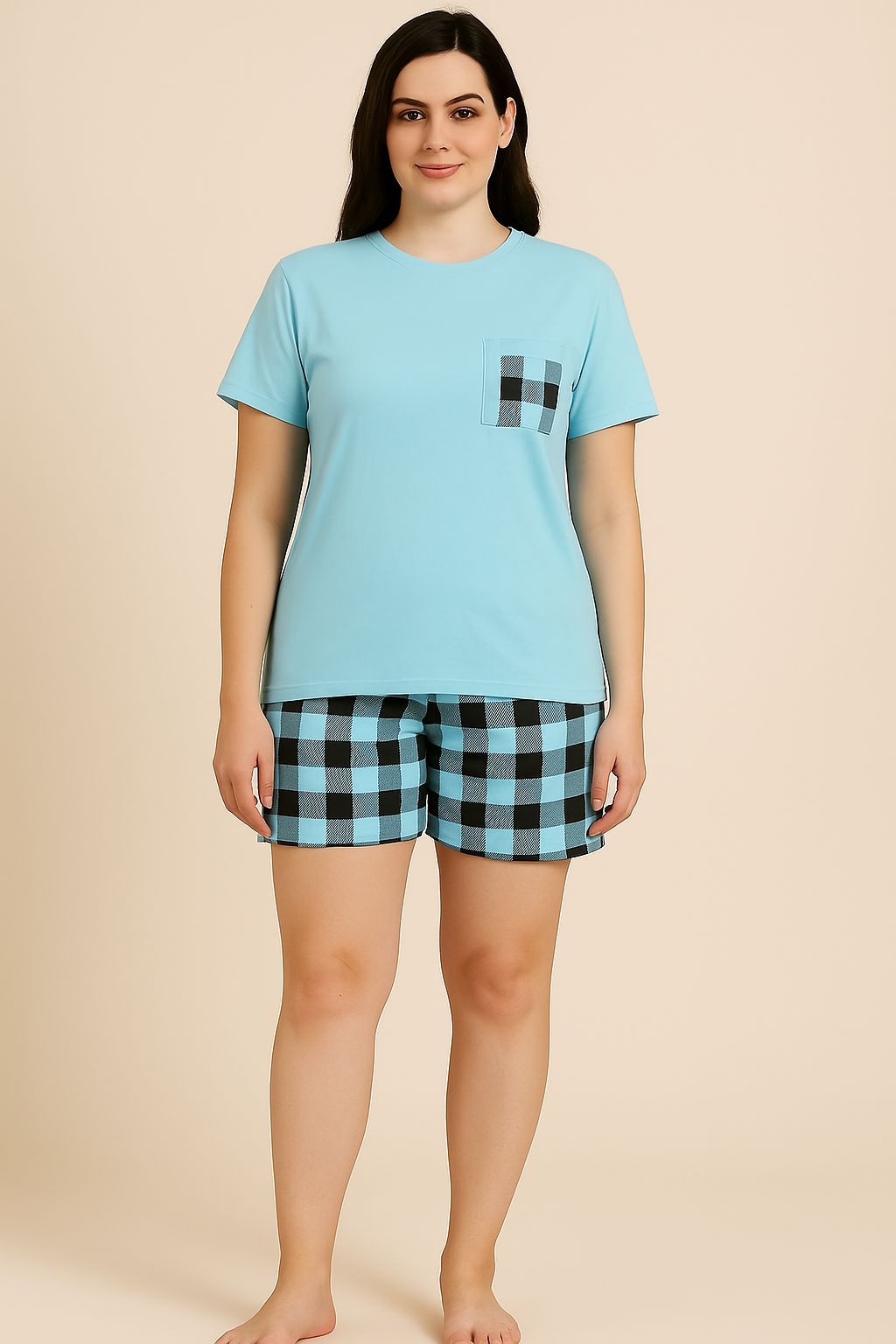 Short Night Suit 2 Piece - Cotton Jersey