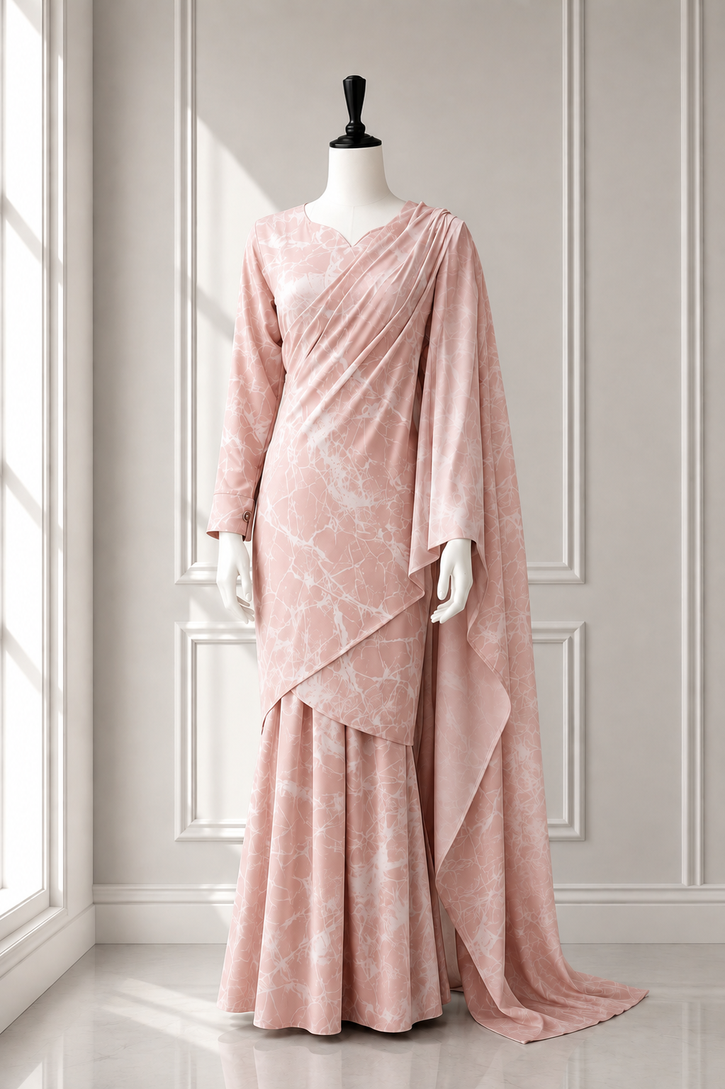 Elegant 2 in 1 Frock Saree