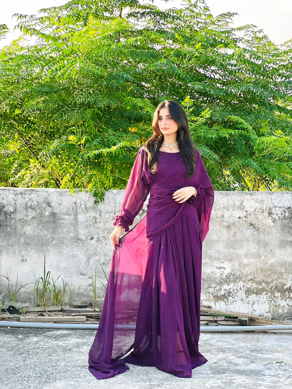 Elegant 2 in 1 Saree