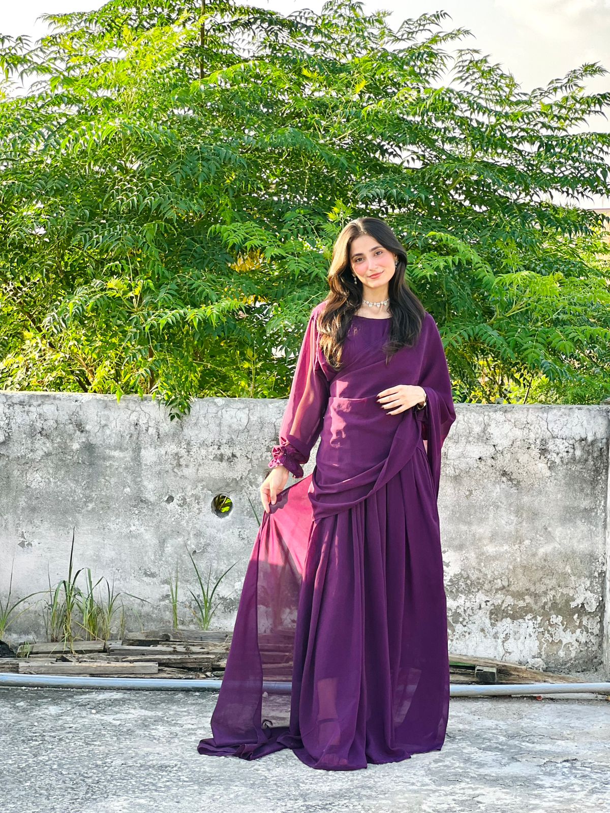 Elegant 2 in 1 Saree