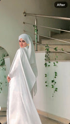 Silk Modest Flora with scarf