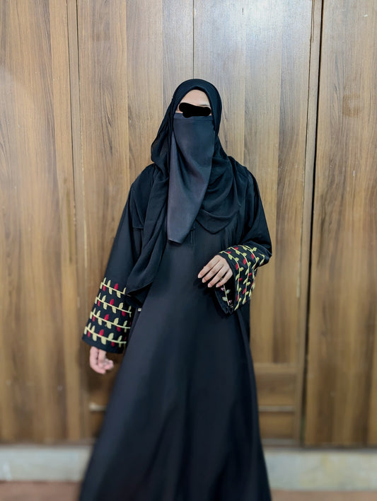 Sleeves Embroidered Abaya