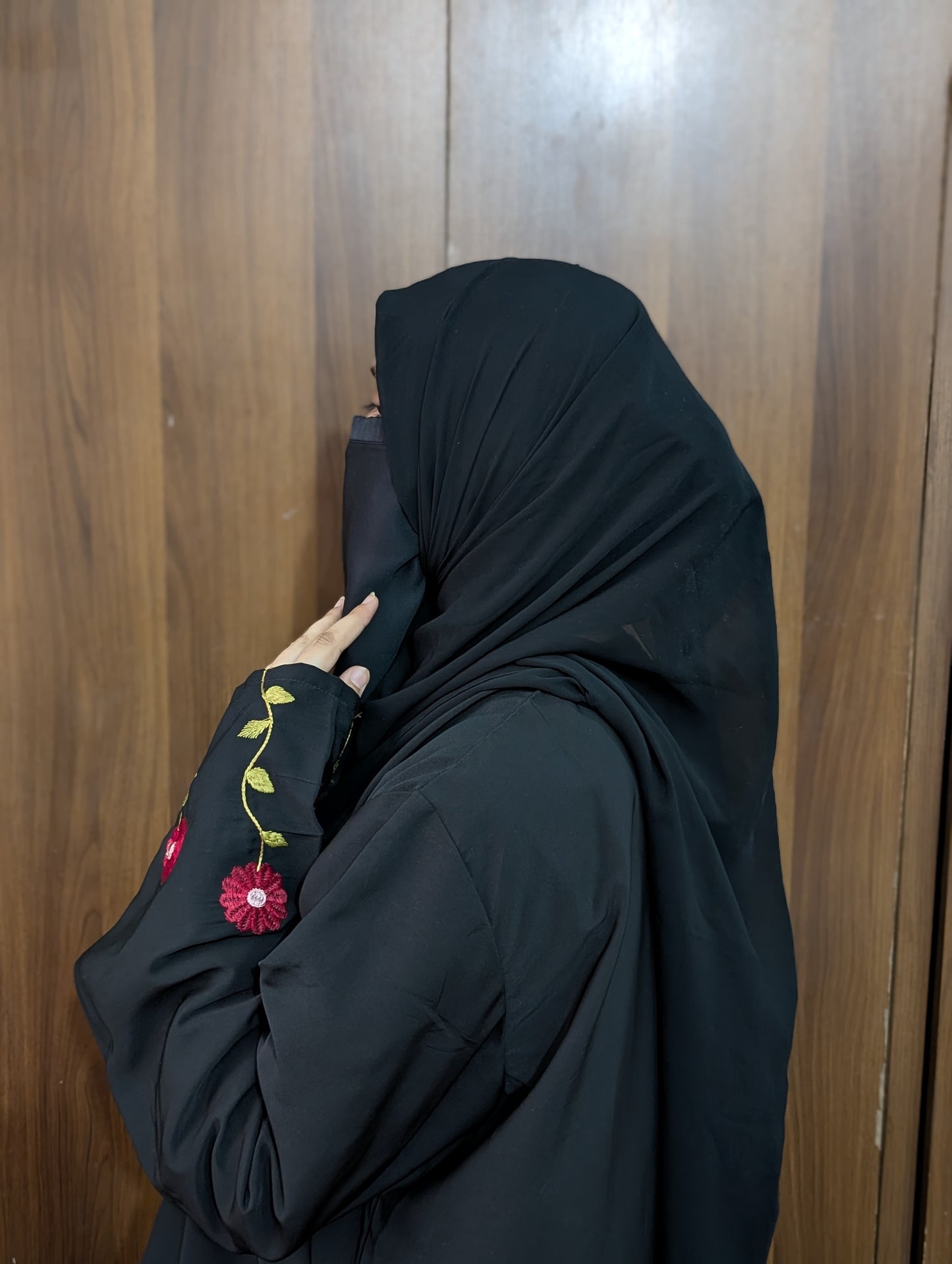Sleeves Embroidered Abaya