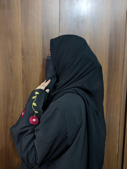 Sleeves Embroidered Abaya