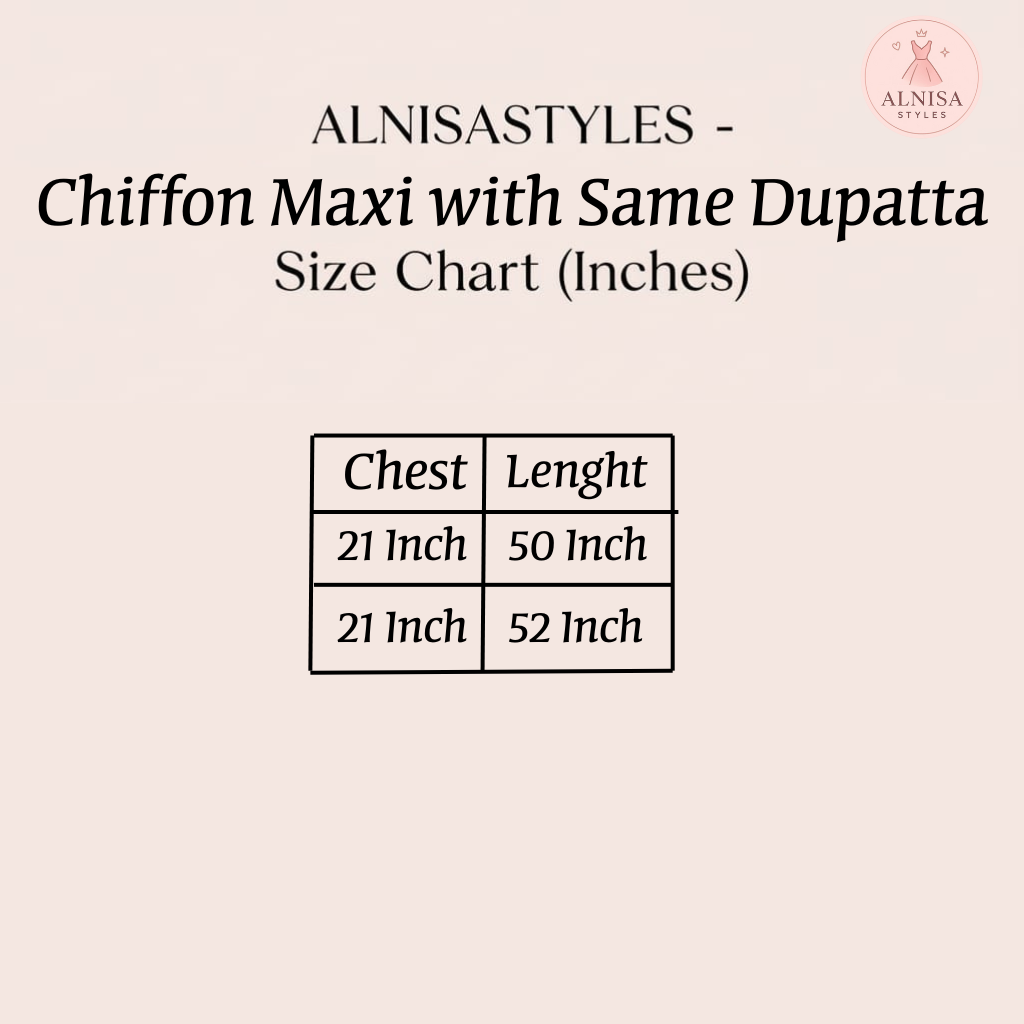 Chiffon Maxi with Same Dupatta