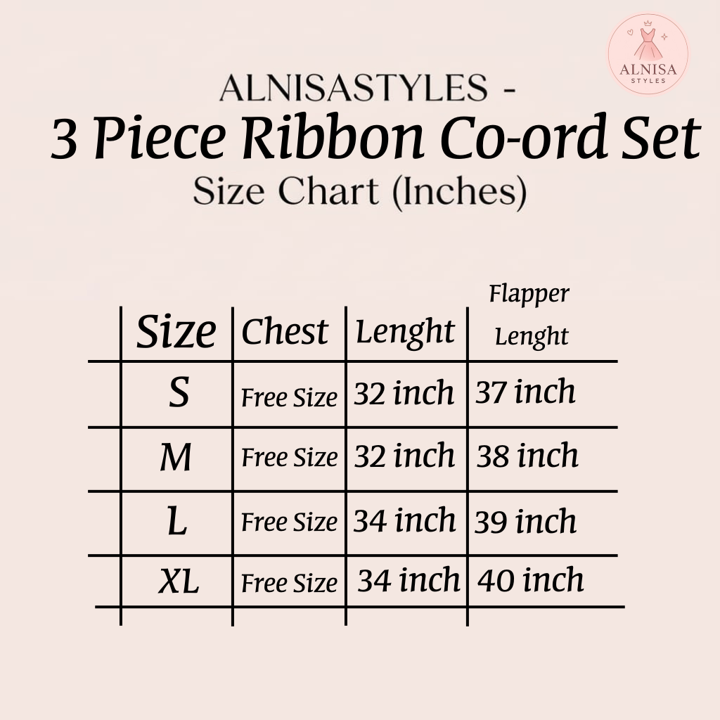 3 Piece Ribbon Co-ord Set